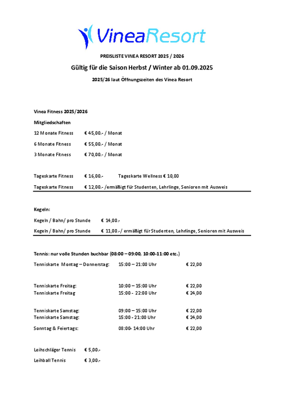 PREISLISTE_VINEA_RESORT_SAISON_2024_2025_KURA_INDOOR_TENNIS_Stand_11_12_2024.pdf  